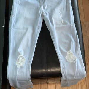 Express - stretchy midrise light wash skinny jeans